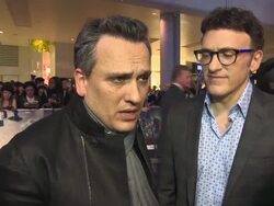INTERVIEW - Anthony Russo, Joe Russo on if they'll make another film, being excited about the film, superhero movies, the appeal of them at 'Captain America: The Winter Soldier' UK film premiere Stock Footage