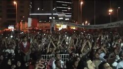 Cheering supporters greet opposition leader News Clip