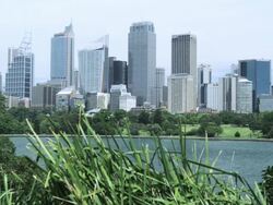 Skyline of Sydney CBD, Sydney, New South Wales, Australia Stock Footage