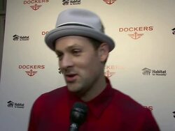 INTERVIEW: Joel Madden celebrated fathers day early with the kids because he's on tour. He's going to customize his pants LA style. at the Peter Facinelli and Joel Madden Attend the Dockers 'Khakis Make the Man' Event at New York NY.  Stock Footage
