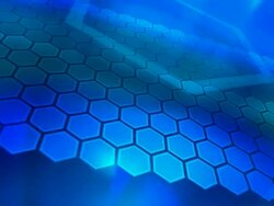 (Loop) Blue Abstraction, Hexagons Stock Footage