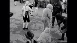 MS People in costumes celebrating traditional festival / United States Stock Footage