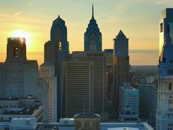 Philadelphia Sunset Stock Footage