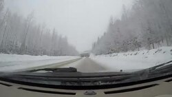 Winter driving Stock Footage