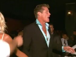 David Hasselhoff and Hayley Roberts at Hoff The Ho Stock Footage