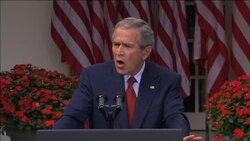 President George W. Bush answers questions from journalists about torture, coerced evidence and secret hearings News Clip