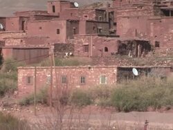 MS TD Small town in northern / Morocco Stock Footage