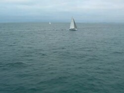 Brokenwood, the 54ft yacht sailed by Sailors with Disabilities in the 2009 Sydney to Hobart Yacht Race; Hobart. Skippered by David Pescud, Australia Stock Footage