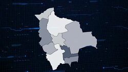 Bolivia network map Stock Footage