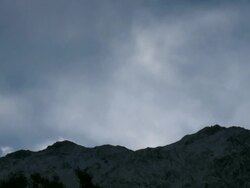 MS View of snowy peaks / Georgia  Stock Footage