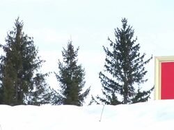 HD: Message Board In The Snow Stock Footage