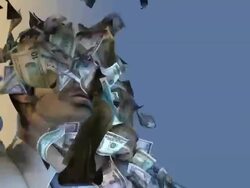 (Loop) Falling USA currency on Businessman Stock Footage