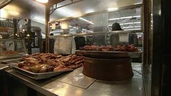 Chefs prepare food in a restaurant kitchen. Stock Footage