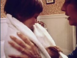 Bath time for little girl Stock Footage