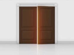 Door Opening Animation Stock Footage