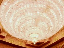 MS Decorative lights at Durga Puja celebration / Kolkata, West Bengal, India Stock Footage