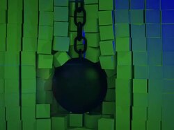Wrecking Ball cubes Stock Footage
