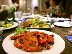 Dining Table in Party Stock Footage