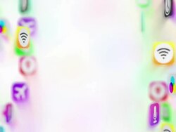 Apps icons flow with copyspace. White version. Loop. Stock Footage