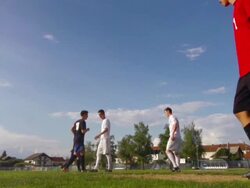 HD: Super Slo-Mo Shot of Young Soccer Players Scoring Stock Footage