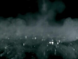 High speed liquid nitrogen drops rolling down glass, to camera Stock Footage