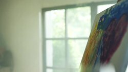 Young female artist Stock Footage