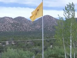 New Mexico Flag, Wide Shot Stock Footage