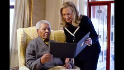 STILLS of Hillary Clinton visiting Nelson Mandela Instructional Video