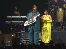 PERFORMANCE: Stevie Wonder at 10th Annual Hoodie Awards Hosted By Steve Harvey Stock Footage