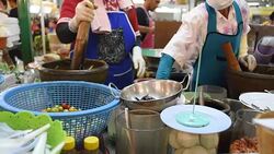 Spicy Thai Salad Asian cuisine food Stock Footage