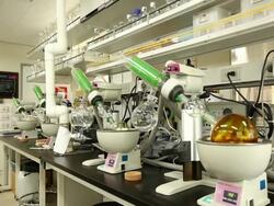 Medicine research equipment at the oriental medicine laboratory Stock Footage