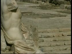 Caesar's marble statues, Israel Stock Footage