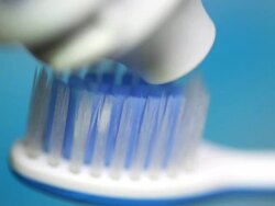 Toothbrush, close up Stock Footage