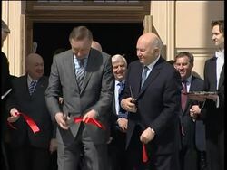 Ceremony marks finish of first stage of restoration of famous theatre News Clip