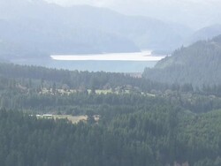 WS AERIAL View of dam / Oregon, United States Stock Footage