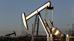 The Kern River oilfield in Oildale,  Bakersfield, California, USA. Following an unprecedented four year long drought, Bakersfield is now the driest city in the USA, driven by climate change. Still Americans fail to make the connection between their addicti Stock Footage