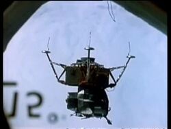 Lunar module in orbit Stock Footage