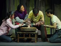 MS Artist performing modern Qinqiang opera in theater and Qinqiang is representative folk opera of northwest China  AUDIO  / xi'an, shaanxi, china Stock Footage