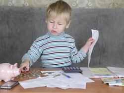 little boy financier Stock Footage