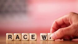 Race Wars Letter Cubes Being Removed Stock Footage