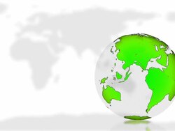 Seamless loop ofGreen glass globe Stock Footage