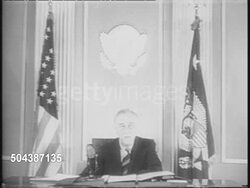 President Franklin Roosevelt Warns Americans About Enemy Propaganda News Clip