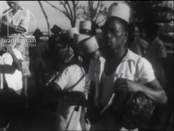 Madagascar c.1958 - Traditional music and dancing. Stock Footage