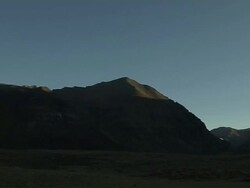 Pan Right South Face Mount Kailash far in the distance Stock Footage
