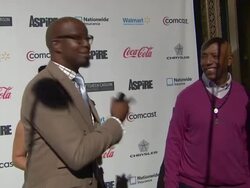 Russell Simmons and Andre Harrell at "ASPiRE" Television Network Launch Event Stock Footage