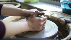 Woman Working Potters Stock Footage