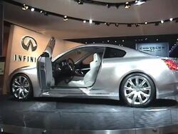 2006 Infiniti Coupe Concept car montage Stock Footage