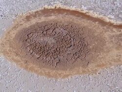 Aerial Dead Sea salt formations, Israel, southern Judea Desert Stock Footage