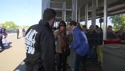 CLEAN : Macron supporters gather in Nantes ahead of rally News Clip