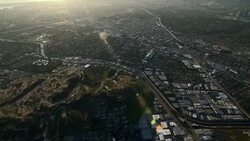 Sweeping aerial shot of Baldwin Hills in Culver City, California. Stock Footage